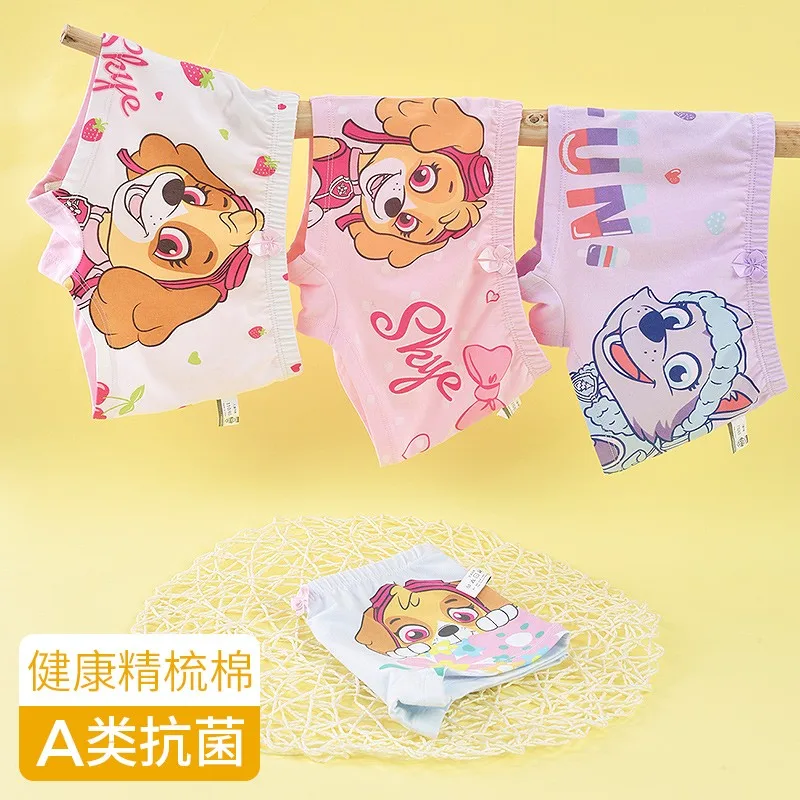 Paw Patrol Original girls Undepants Skye Everest Cotton Underwear 2-4-6-8-year-old kids Children Birthday gift 4pcs/set children underwear
