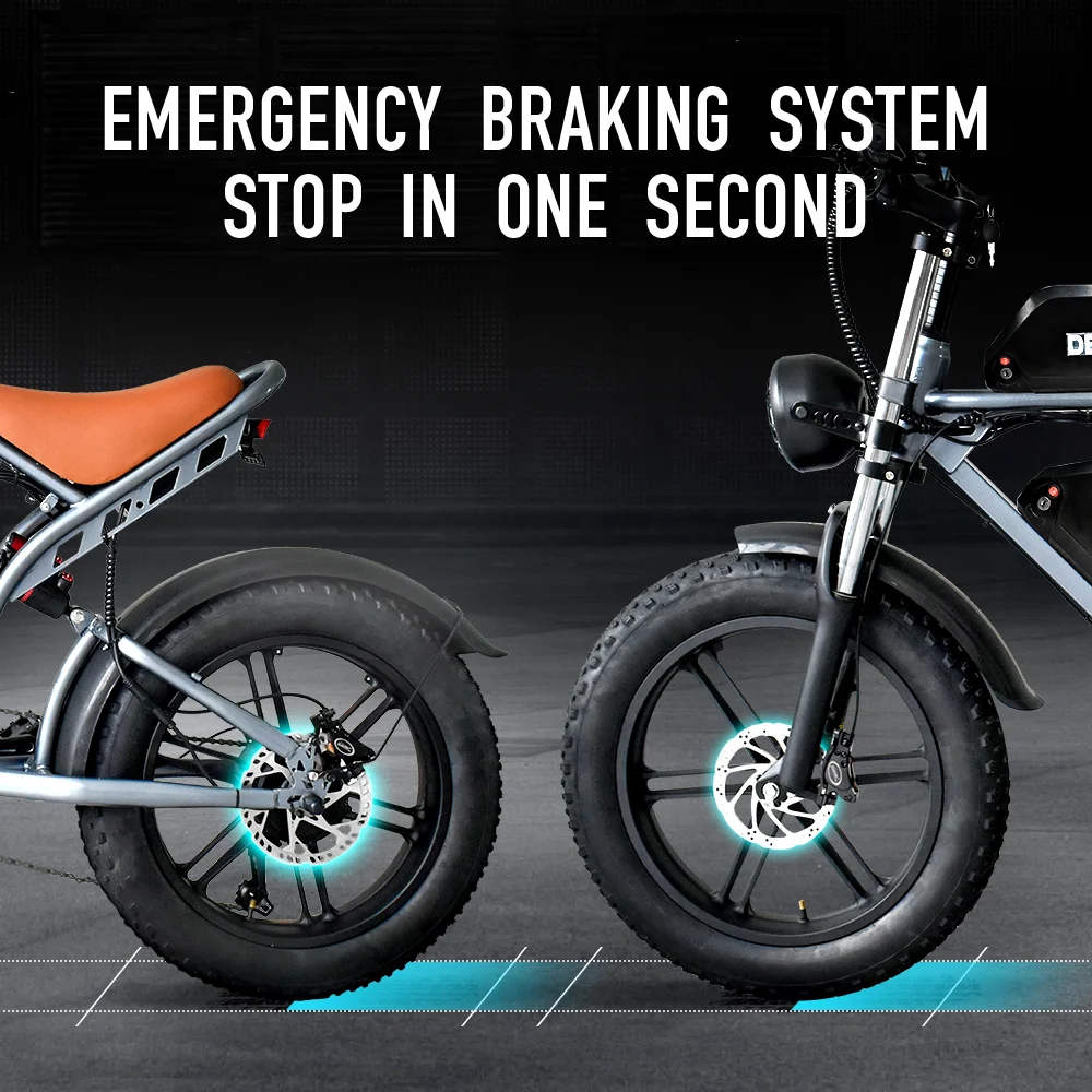 IDOTATA-Moped Fat Tire Electric Bike for Adults 2000W 20Inch Electric Bicycle 48V 55Ah Dual Battery 35MPH 100Miles Ebike electric bike electric bicycle