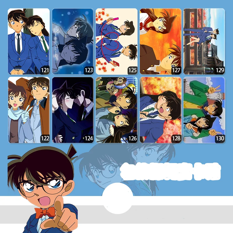 Detective Conan Card Sticker Anime Mouri Ran Kaitou Kiddo PVC Bus Cards