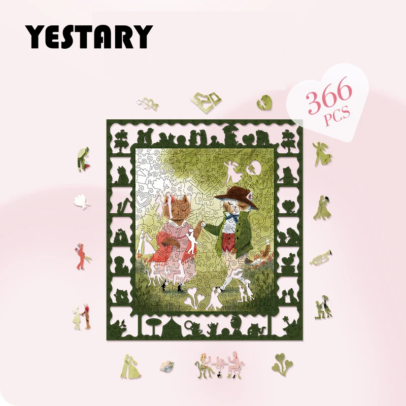 

YESTARY 3D Wooden Puzzle Valentine's Day Gifts Brain Tease Impossible Jigsaw Puzzles Tangram Board Puzzles Toys For Adults Gifts