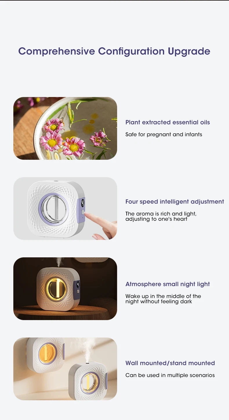 Smart Aroma Diffuser Air Purifier With Digital Display And Gears_voghion.com
