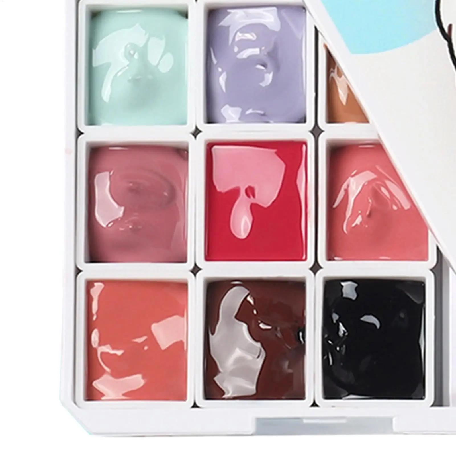 Nuovo Gel per Unghie Effetto Patting 18 Colori Solido e Sfumato, Palette di Gel per Manicure per Donne, Ragazze, Professioniste, Uso Domestico e Salone - immagine 5