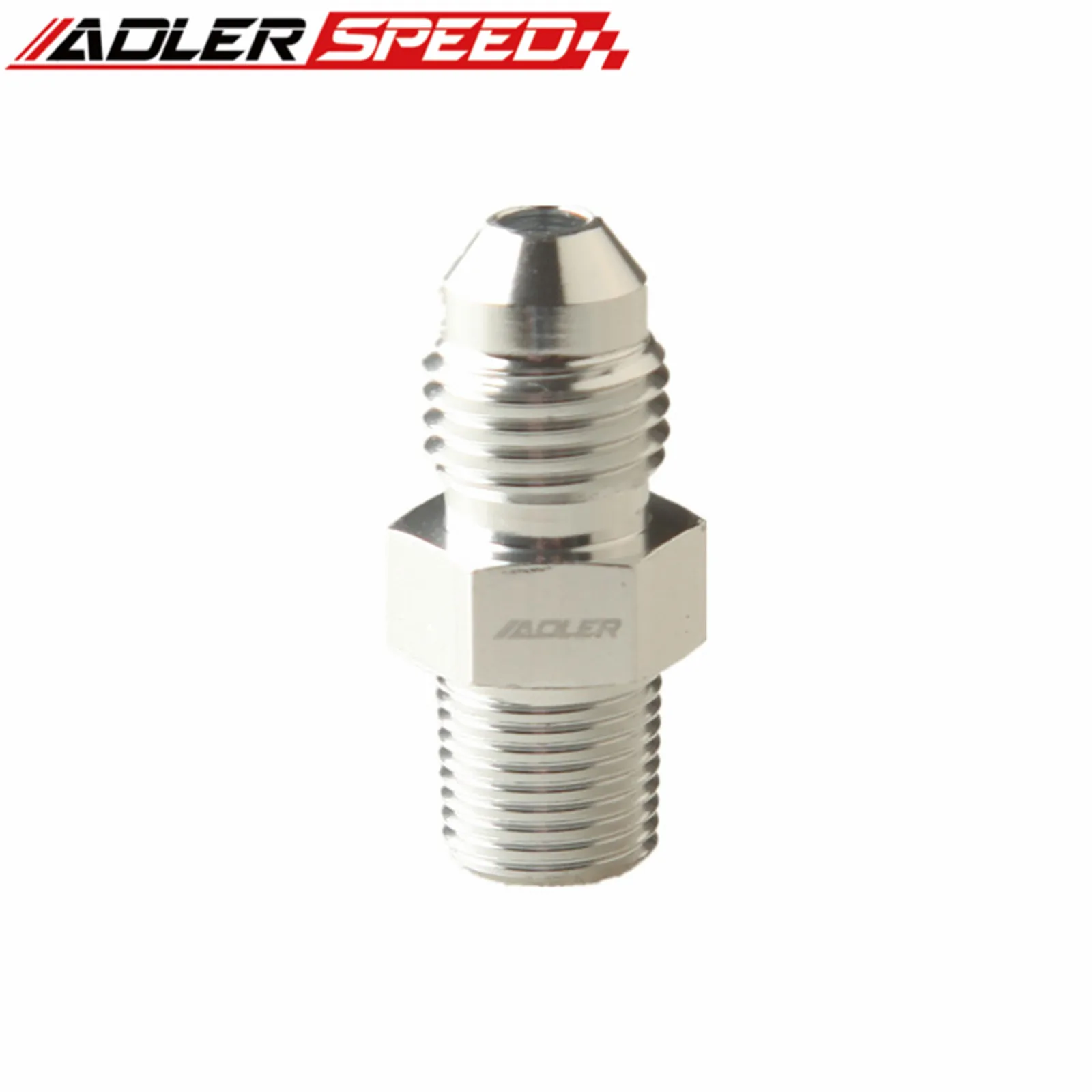 Straight AN4 -4AN To 1/8" NPT Adapter Fitting Pipe Fuel Oil Aluminum Silver/Black/Blue