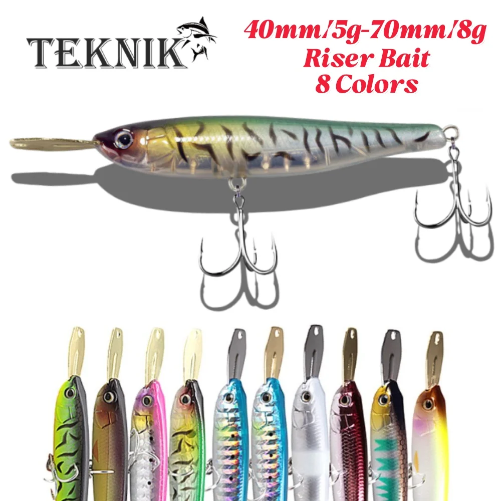 1PCS 5/8g Sinking Minnow Jackall Riser Köder 007R Wobbler Angeln Lockt 40/70mm Riser köder 004R Künstliche Köder für Bass Zander