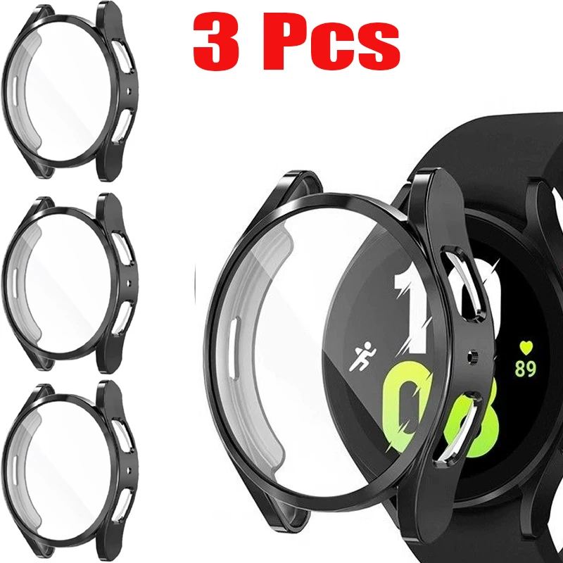 Silicone TPU Bumper Screen Protector Cover - 3 Pack