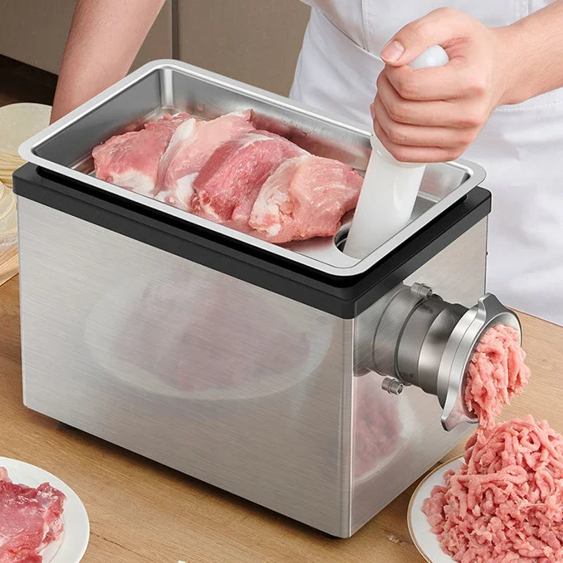 

1300 Вт Электрический измельчитель пищи Мясорубка большая Коммерческая многофункциональная Мясорубка из нержавеющей стали для наполнения овощей