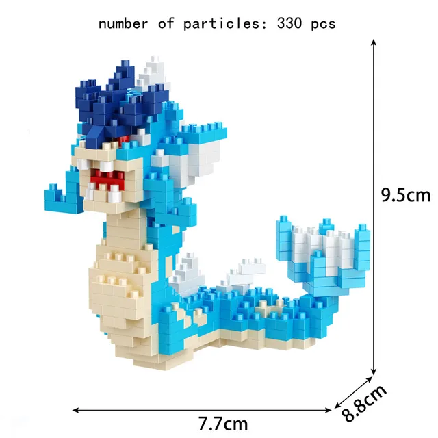 TAKARA TOMY 41 styles Pokemon Pikachu Building Blocks 3D DIY Educational Model Ornament Mewtwo Micro Small Assembled Block Brick 7065