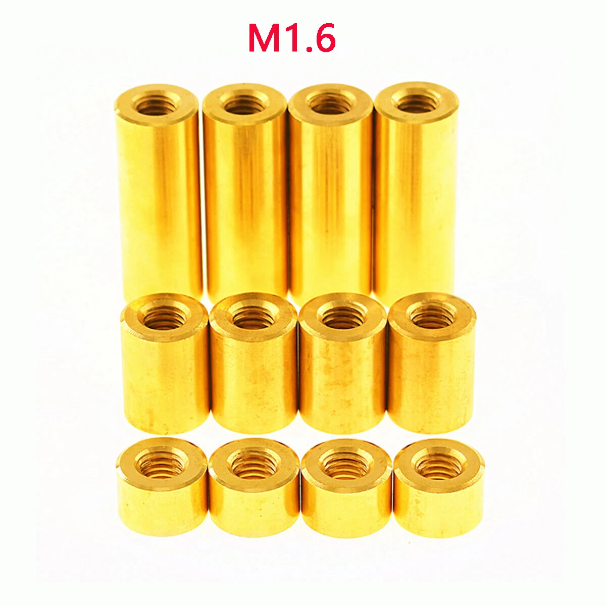 5pcs M1.6 Length 1.530mm Round Brass Standoff Spacer Stud Spacing