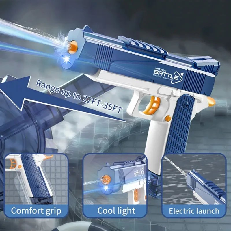

New Automatic Children Toys Electric Shooting Water Gun Toy Summer Beach Pool Swimming High-pressure Water Gun Gift For kids