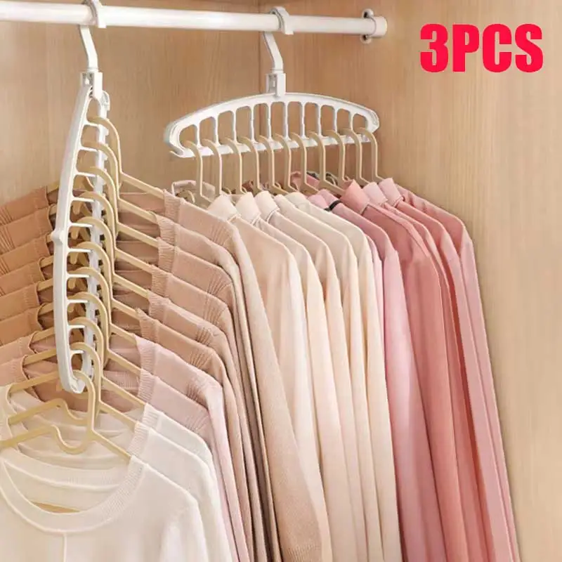 Folding Multi-Hole Clothes Hanger 1