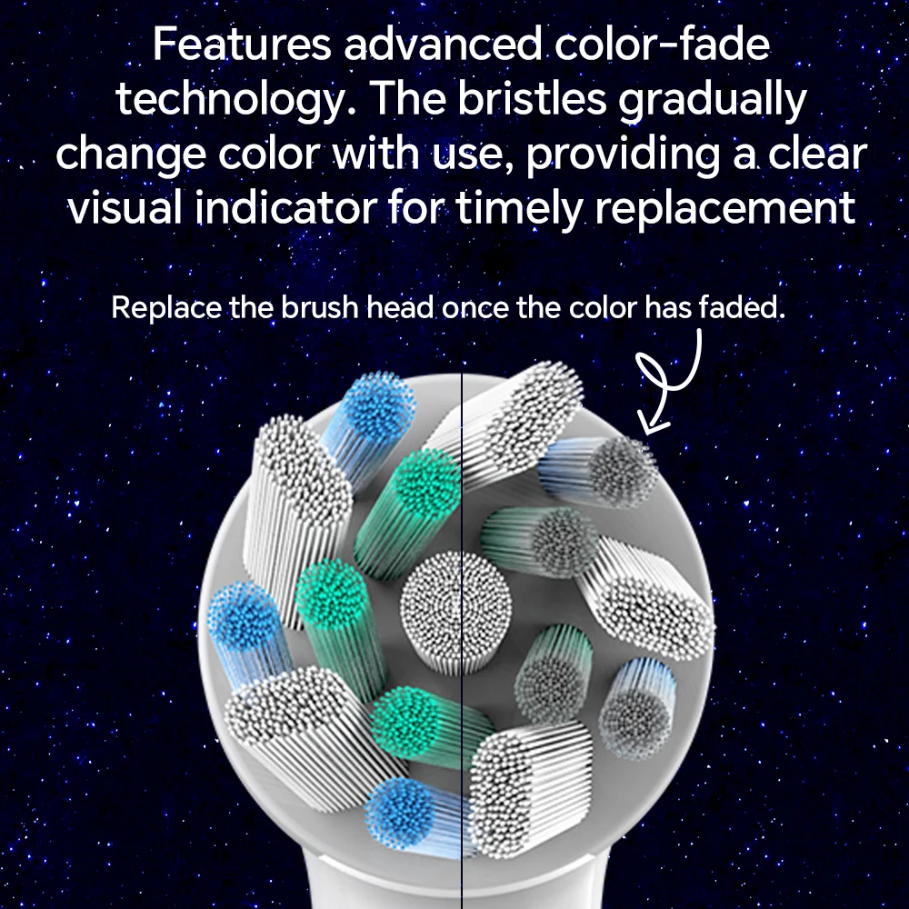 4/8/12 교체용 브러시 헤드, 오랄비 iO 2 3 4 5 6 7 8 9 10 전동 칫솔 호환, 크로스 클린용 칫솔 헤드