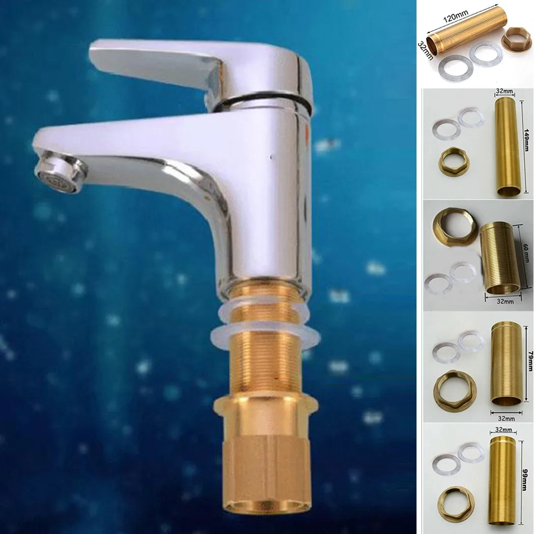 Kitchen Basin Mixer Tap Repair Fitting Kit Threaded Brass Tube Nut Install Parts For Faucet Repair Kitchen Faucet Accessories