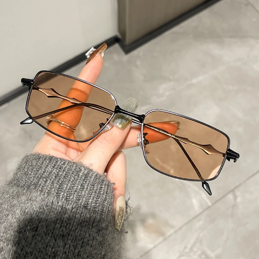 Eyeglasses Frames for Women Men Silver Rectangle Anti Blue Light Small Square Sunglasses with Metal Frame anti radiation glasses fashion sunglasses anti blue light glasses eyeglasses frames eyewear frames women glasses fashion eyeglasses