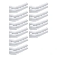 10 Pairs Cooling Arm Sleeves Parts UV Protection Warmers Sleeves For Men&Women,For Running, Cycling, Hiking, Golf ,White 1
