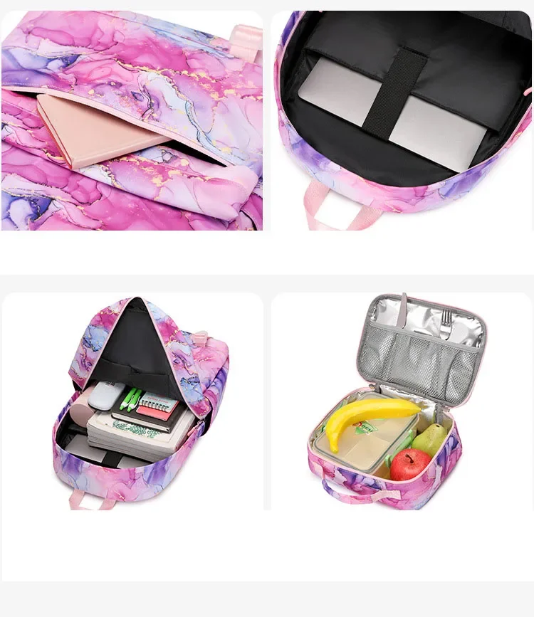 2pcs Stitch Prints Kids Backpack with Lunch Bag - Thumbnail 4