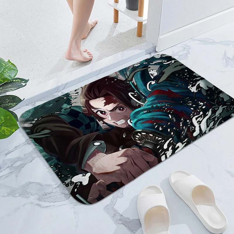 

Anime Rug Aesthetic D-Demon Slayers Carpet for Home Entrance Door Doormat Living Room Floor Foot Bath Mat Room Decorating Items