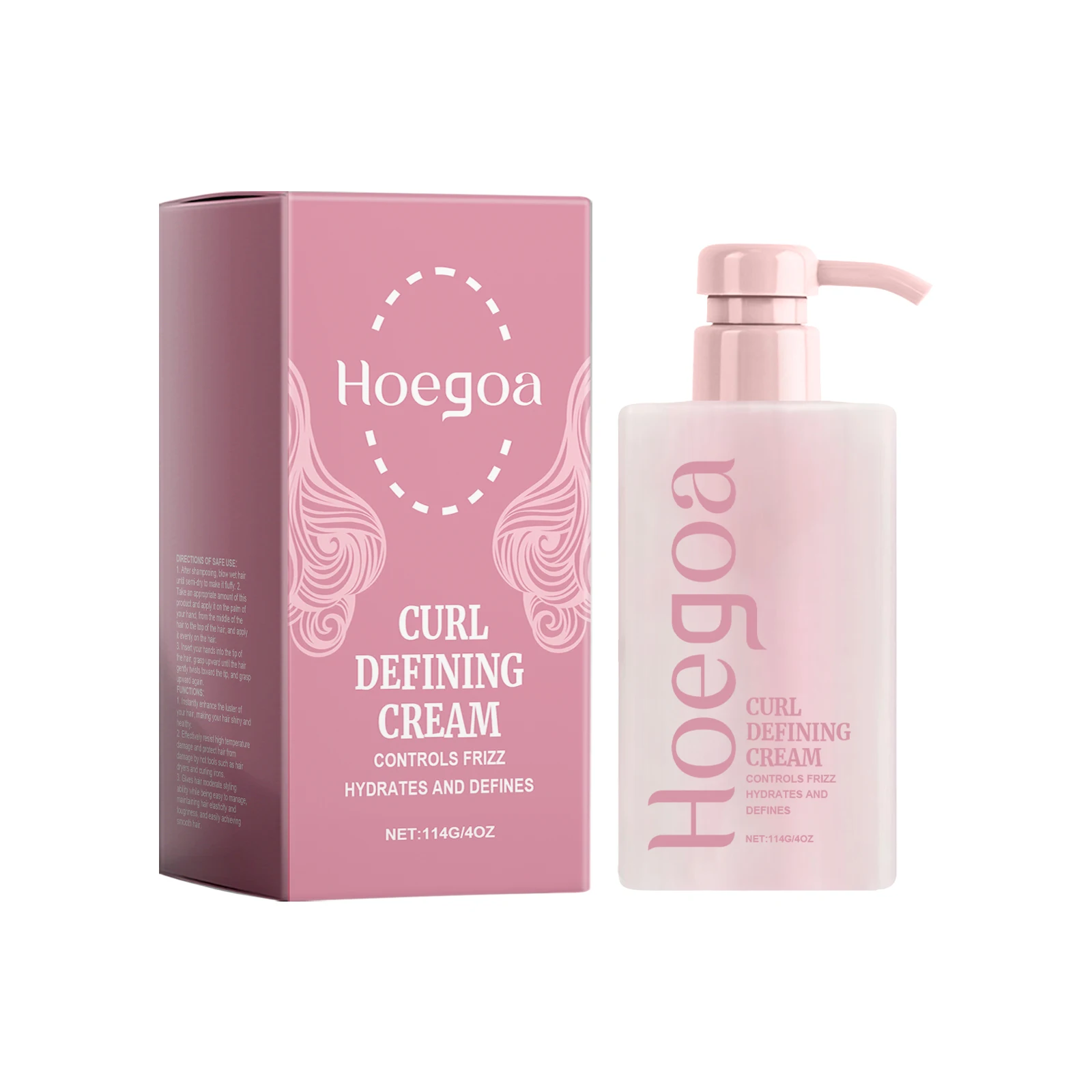 Coconut Oil Hair Curling Cream Curl Enhancer Booster Moisturize Soften Defining Curls Anti-Frizz Elastin Fluffy Styling Hair Wax