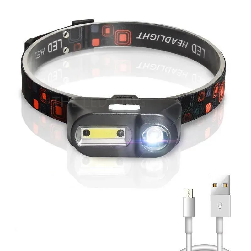 Mini USB Rechargeable Led Headlamp Multifunctional Headlight Head Lamp Portable Lantern Outdoor Camping Light for Hunting head flashlight cob headlamp