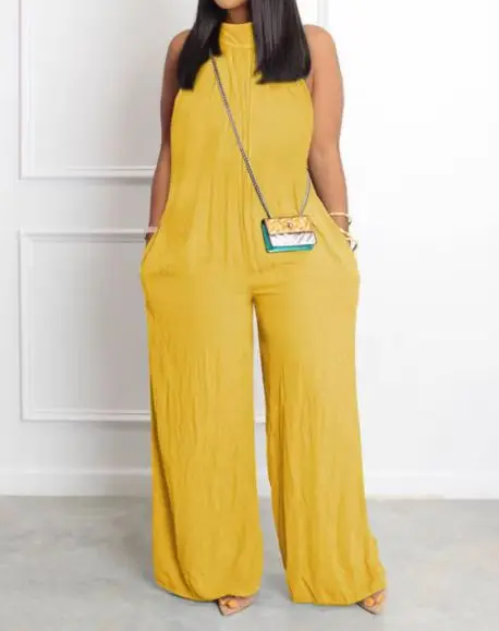 Harajuku Sleeveless Jumpsuits Pocket One Piece Pants Rompers 2023 Summer Elegant Jumpsuit for Women Casual Overalls Casual Loose