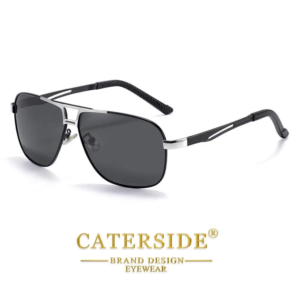 CATERSIDE Retro Herren-Pilotenbrille mit ovalem Rahmen, Sonnenbrille für Damen, modische Sonnenbrille für Outdoor, Reisen, Business, Festival, Geschenkbrille – Detail 5