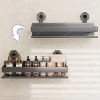 Shower Suction Cup Shelf Storage Shelf Home Organizer Shelf Holder Bathroom Organizer Suction Cup Wall Mounted Storage Rack 4