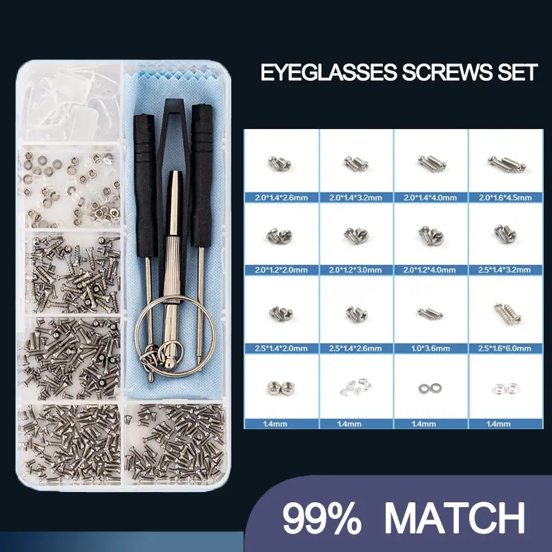 Eyeglasses Sunglasses Repair Kit Tool Glasses Screwdriver Screws Sets