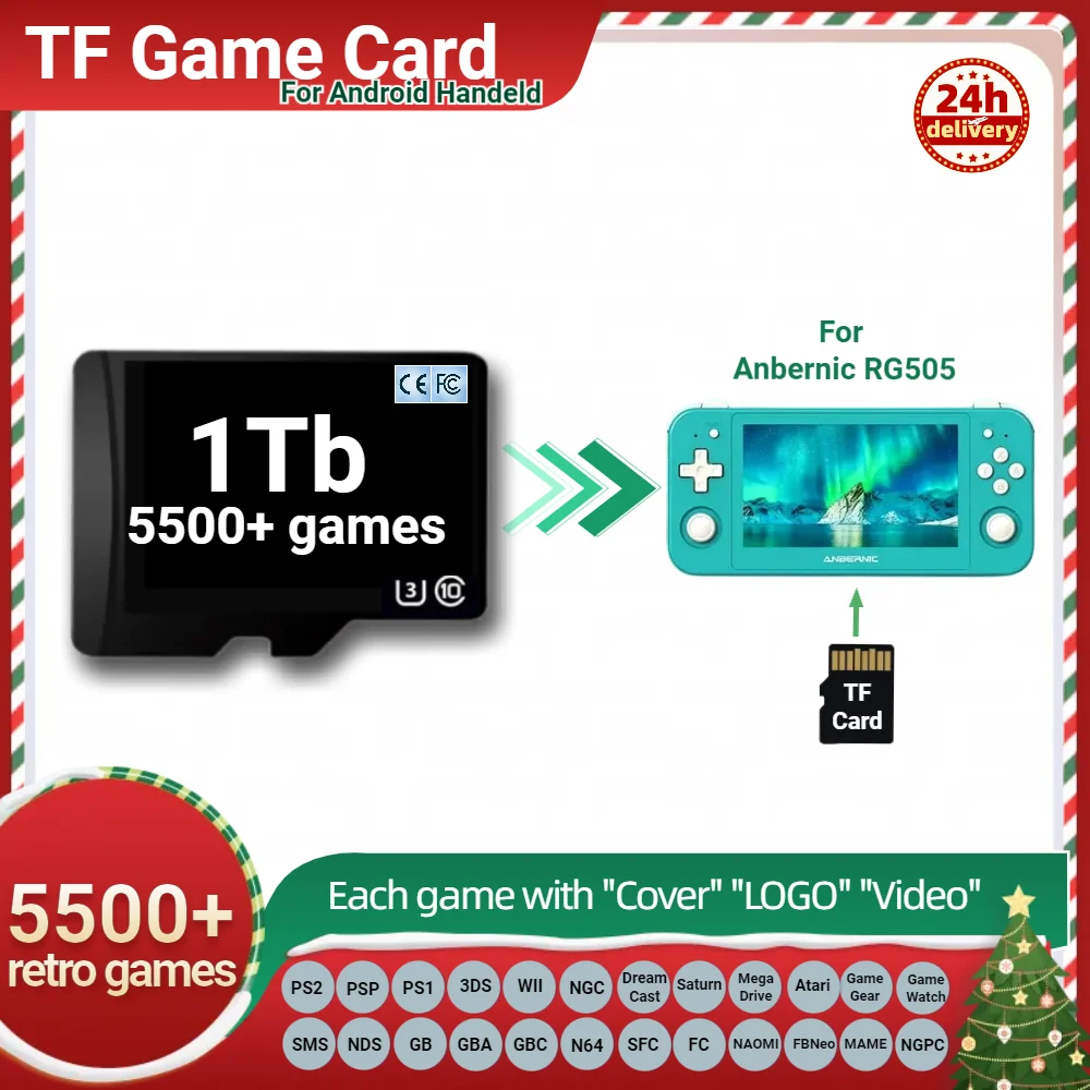 Anbernic rg505用ポータブルtfゲームカード,クラシックレトロ