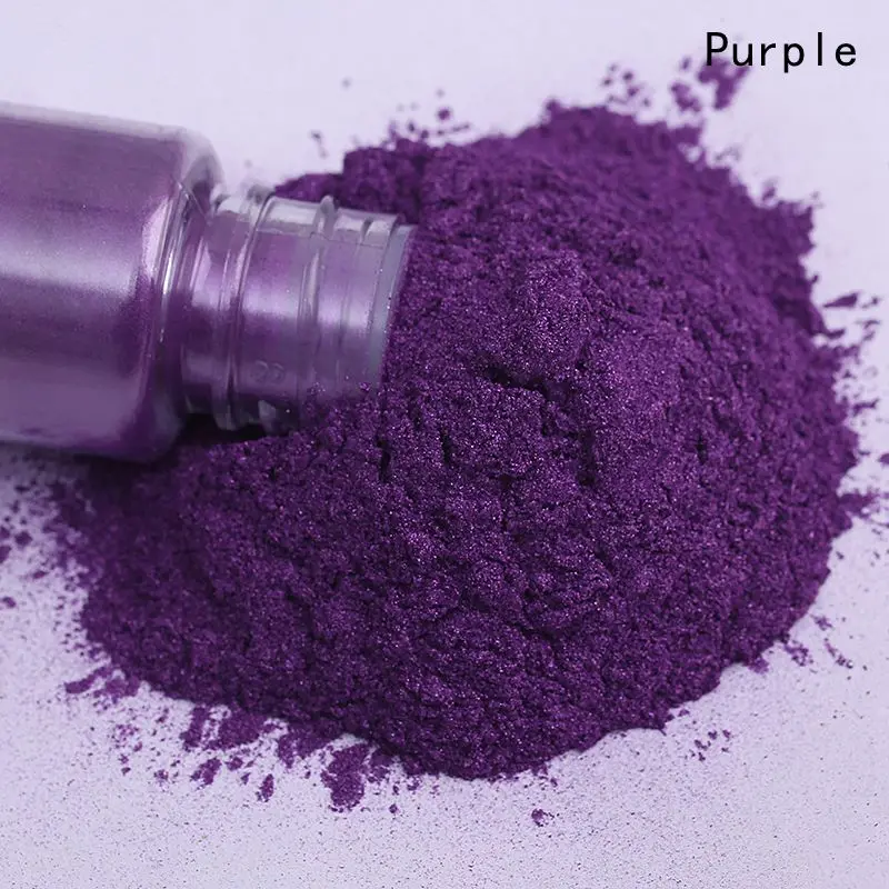 Purple Natural Mica Powder Pigments for DIY Art and Crafts - 25ml Shimmering Resin and Nail Gel Enhancer