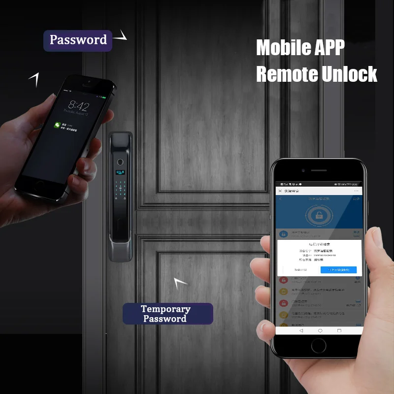 Fingerprint Door Lock Smart Door Lock Electronic Lock Smart Lock Password Lock Digital Password Electronic Locks APP Remote Control Unlock Automatic Fingerprint Smart Door Lock Camera