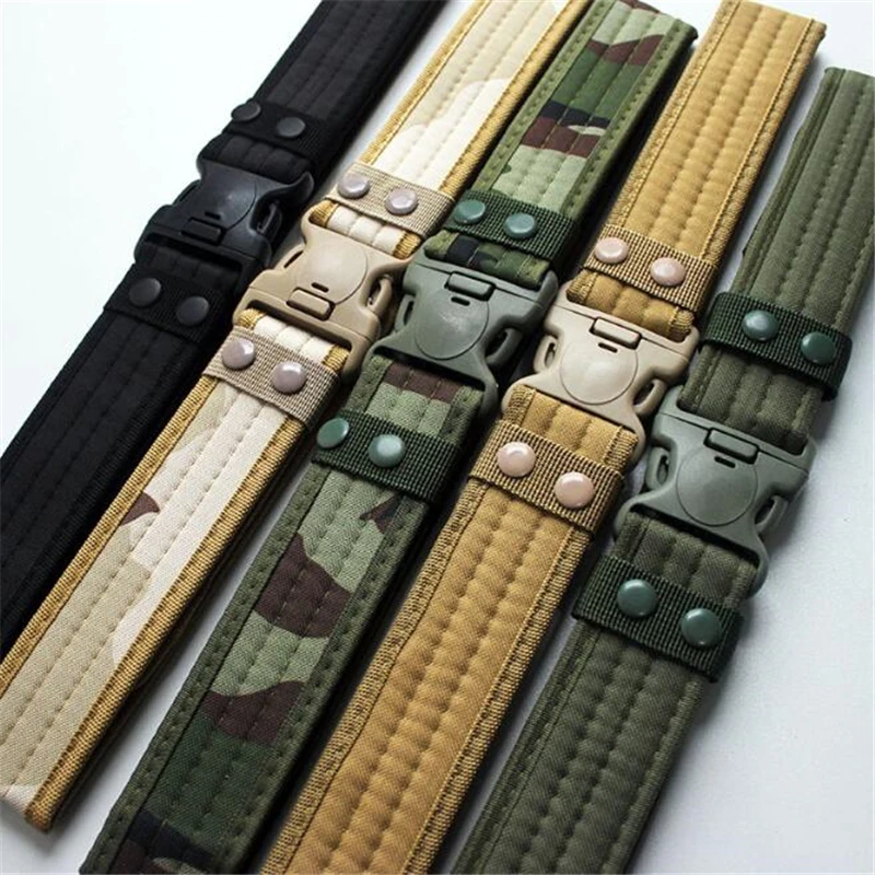 

2 Inch Airsoft Military Tactical Belt Unisex Durable Canvas Material Hunting Outdoor Utility Adjustable Waistband