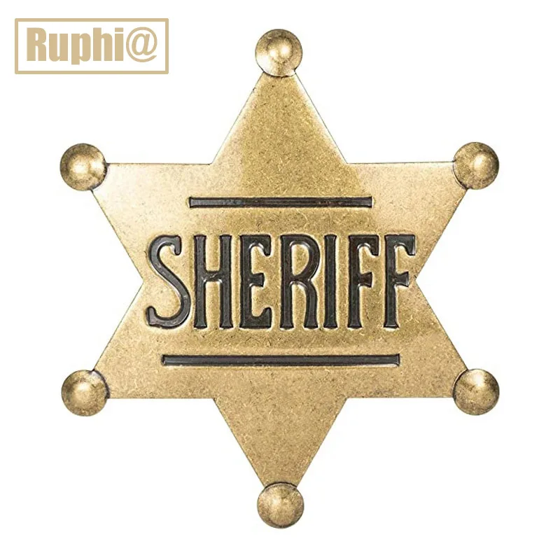 Plaatsvervangend Sheriff Badges, Kostuumster Western Volwassen Pin Broches, Carnavalsfeestcadeaus Voor Halloween Cowboy Eer School Kinderspeelgoed