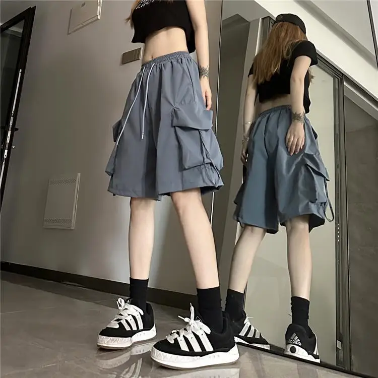 Sports shorts women's summer wide-leg casual quick-drying overalls five points