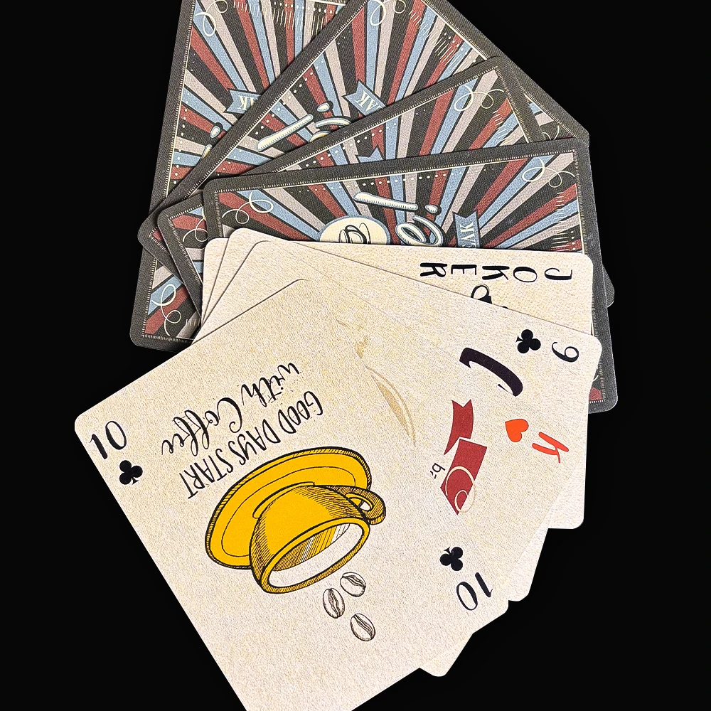 Coffee Paper Playing Cards Classic Vintage Poker Deck of Cards All Different Suit Family Gatherings, Parties and Other Occasion 4