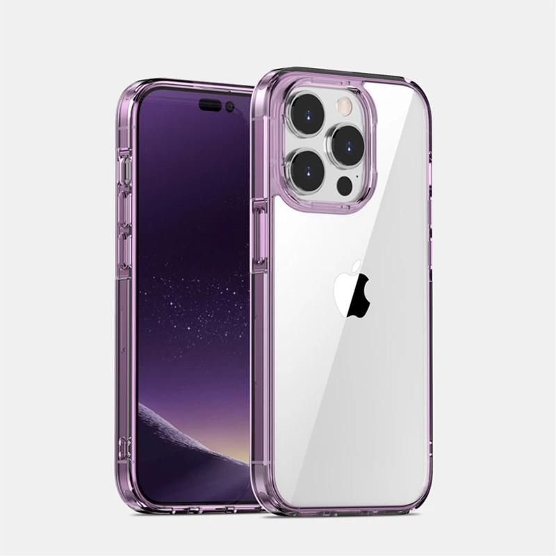 For iPhone 14 Pro Max Transparent Shockproof Armor Bumper Case For iPhone 13 12Mini Pro Max Crystal Clear Soft TPU+Hard PC Cover iphone xr phone case