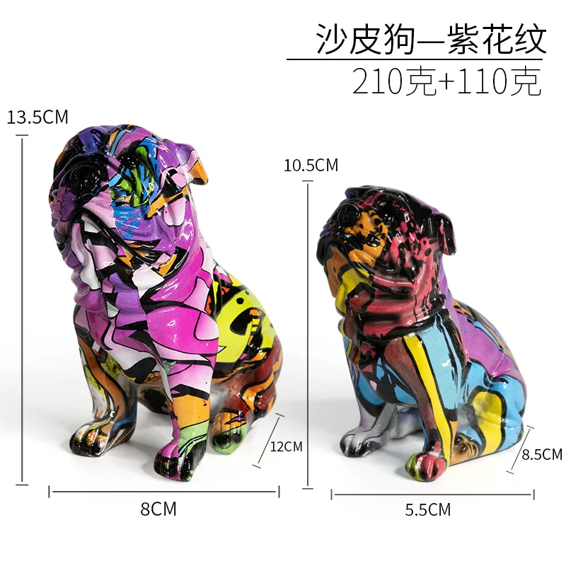 

2P Creative New Sitting Octopus Dog Home Decoration, Living Room and Lobby Decoration, Resin Craft Decoration New Style