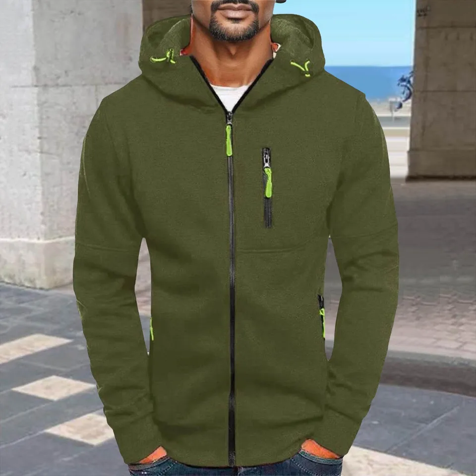 Mens Color Blocked Oversized Casual Jacket