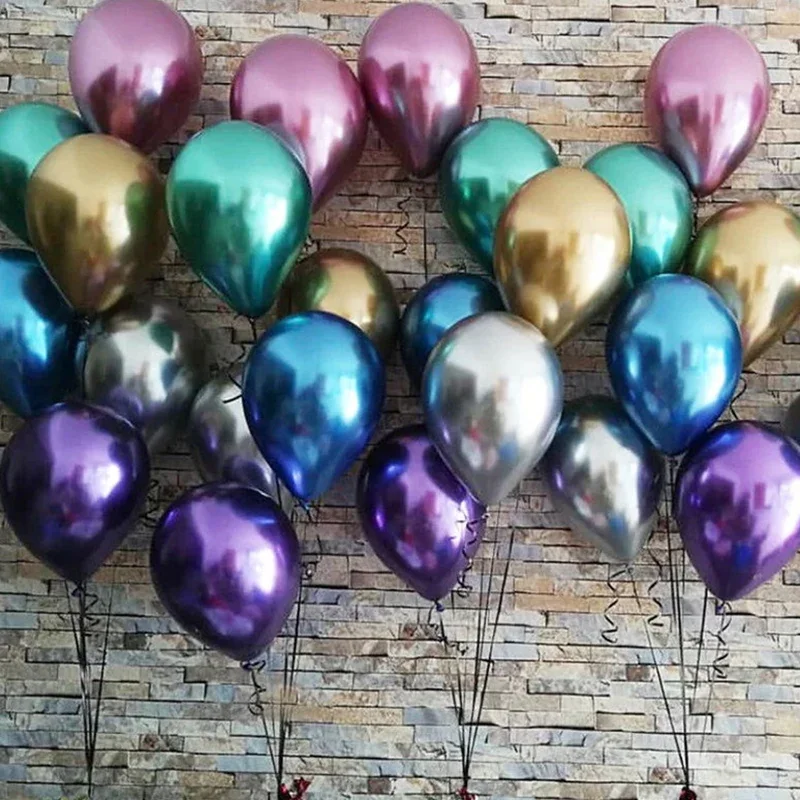 

NEW Metallic Latex Balloon Thick Metal Alloy Balloons Birthday Party Wedding Decorations Baby Shower Wedding Balloon