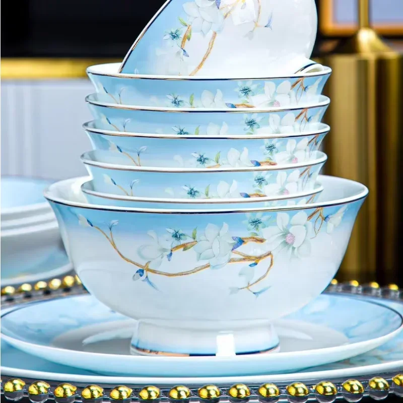 Ceramic bone china tableware, tableware set