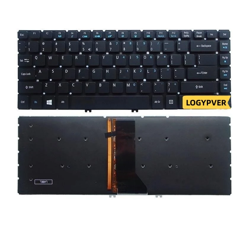 

Клавиатура US для ноутбука Acer ASPIRE R7 R7-572 R7-572G R7-571 MS2317 с английской подсветкой