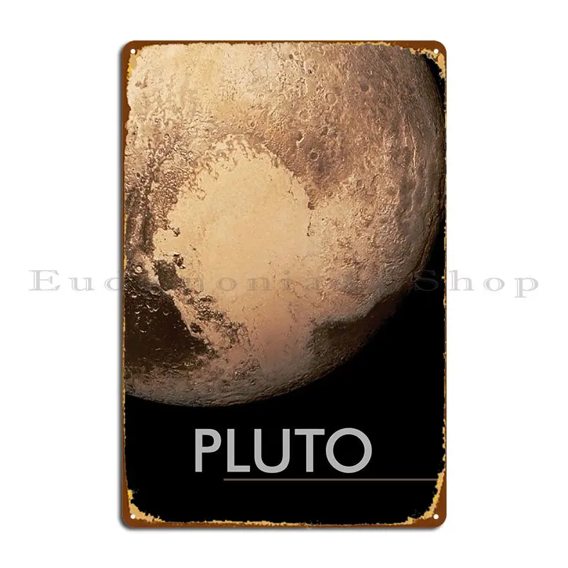 Pluto South White Metal Platform Poster Garage Cinema Wall Decor Designs Targhe Tin Sign Poster