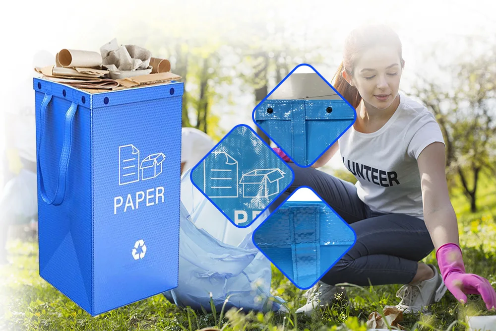 Description Picture 3 of itemHandheld Trash Bag Waterproof Color Film Covered Sanitation New Foldable Trash Can Hotel Property Outdoor Camping Waste Sorting