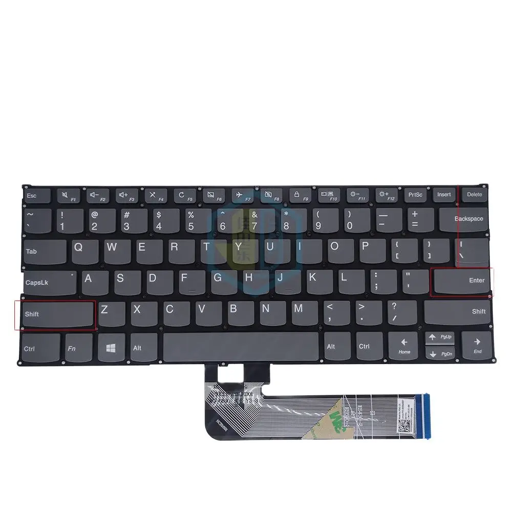 Teclado Backlight para Lenovo Inglês Eua Yoga 613alc6 6-13are05 Ideapad Flex-14iml Flex-14api 14iwl Sn20q40597 Sn20q40688 Novo - Imagem 5