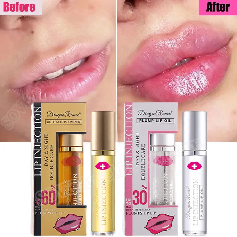 Instant Lip Enhancer Plumper Oil Extreme Volumising Lip Gloss Serum Nourish Anti-Wrinkle Moisturizing Sexy Lip Care Cosmetics 2023 new lip pump lip plumper shape tool enhancer enlarger bigger sexy care natural lips thicker lip poutier fuller h1l6