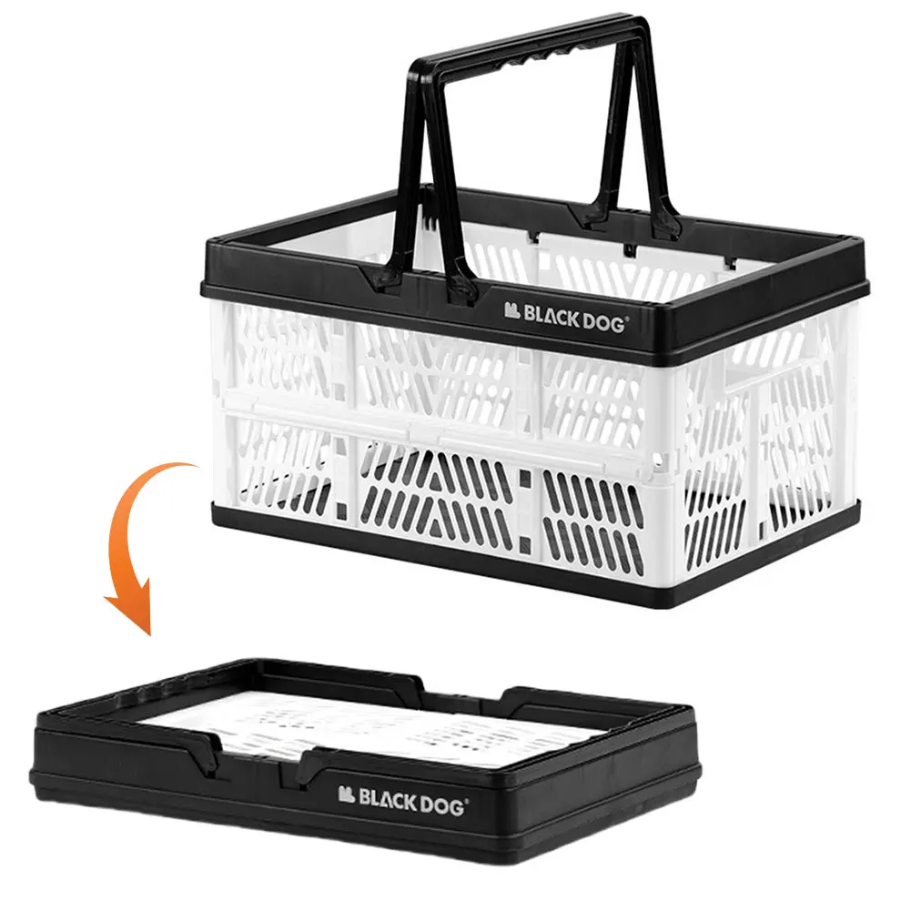 26L Outdoor Storage Basket Large Capacity Folding Storage Basket Camping Snacks Picnic Basket for Camping Travel