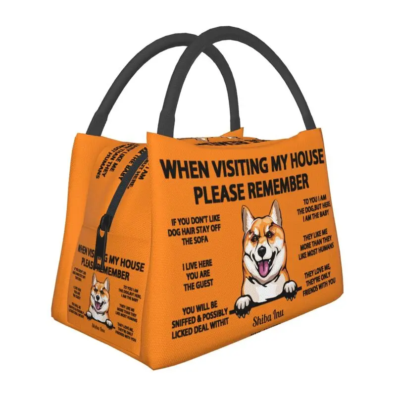 

Peeking Dog Shiba Inu Resuable Lunch Boxes Leakproof Thermal Cooler Food Insulated Lunch Bag Hospital Office Pinic Container