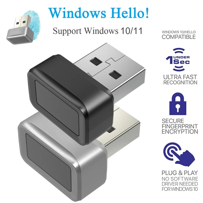 USB Fingerprint Key Reader FIDO U2F Portable Security Key For Windows Hello Anti-Spoofing Speedy Matching Security Key-A78P 4