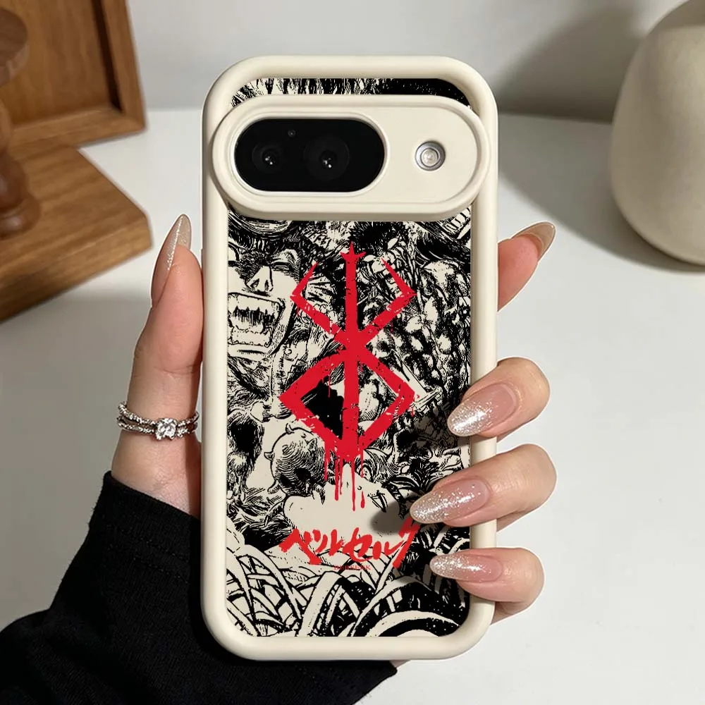 B-Berserk Anime Silicone Phone Case with Eye Ladder Design