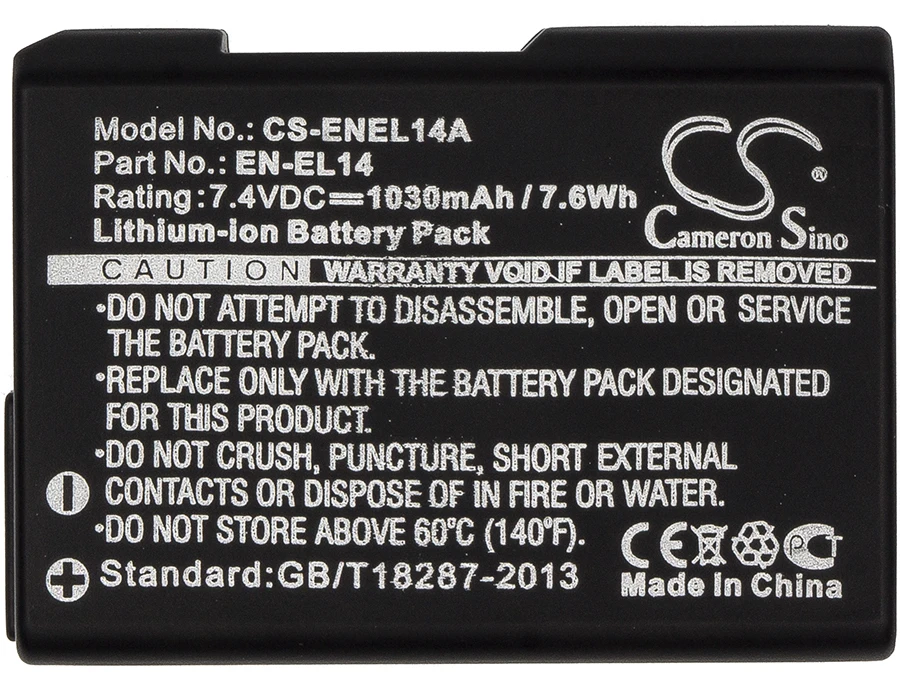 Fotocamera 1030Mah Batteria Per D5100 Dslr D3200 Dslr Coolpix P7800 D3300 D5200 D5300 D5500 Dslr D3100 Dslr D3200