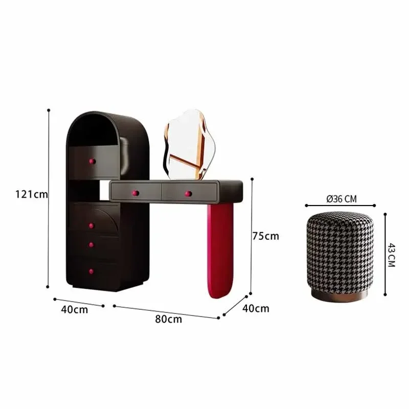 Woman Coiffeuse Dressers Dressing Table Mirrors Storage Stool Vanity Table Mirrors Women Minimalist Jeweler Dresser Makeup Stand Tocador De Maquillaje Home Decoration Aesthetic