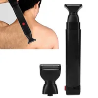 Long handle waterproof men back shaver USB rechargeable body hair trimmer folding back shaver for men 1